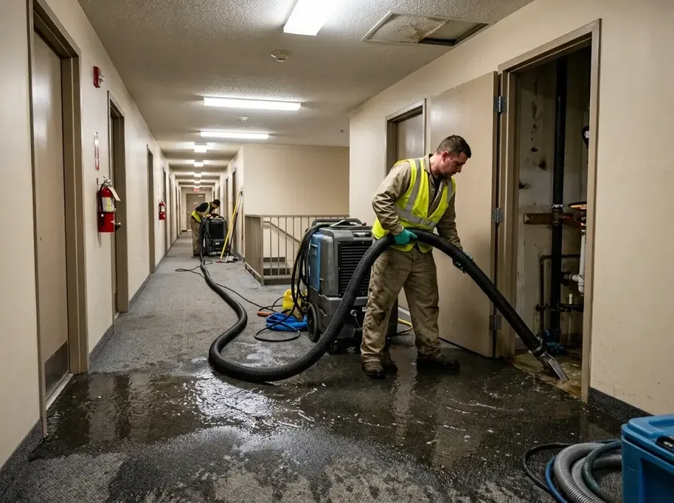 multi-unit-apartment-hallway-f-005 — frequently asked questions, Emergency Burst Pipe Water Extraction & Removal in Buzzards…
